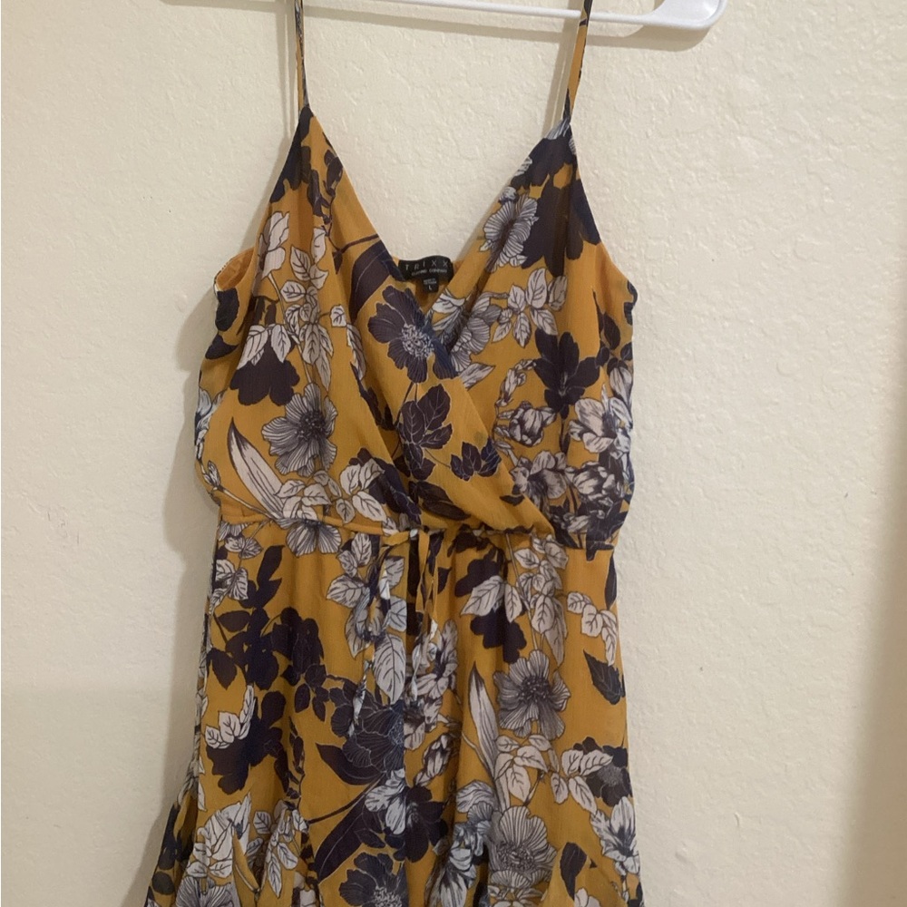 Floral Mustard Dress